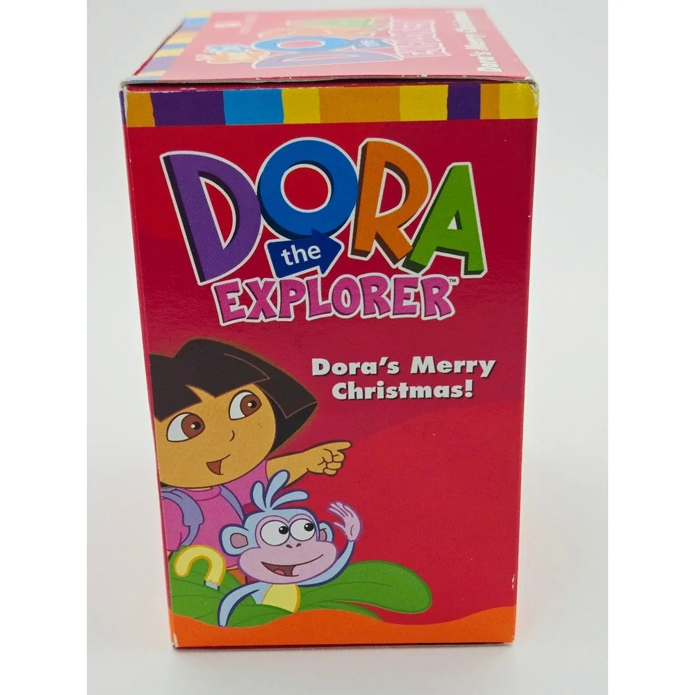 Dora the Explorer Merry Christmas Ornament 2003 Nick Jr Pink Snowsuit Snowflake